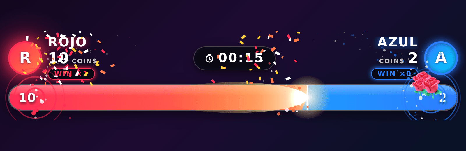 Widget de Batalla VS del Agente Local: dos equipos compiten con regalos de TikTok Live en pantalla