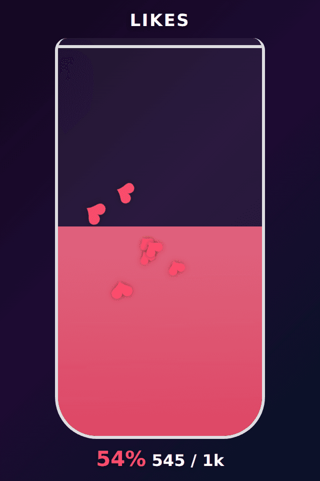 Widget Hearts Jar: frasco de vidrio que se llena de corazones con los likes del TikTok Live
