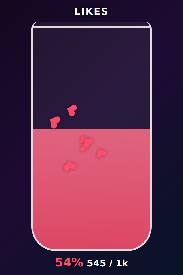 Widget Hearts Jar: frasco de vidrio que se llena de corazones con los likes del TikTok Live